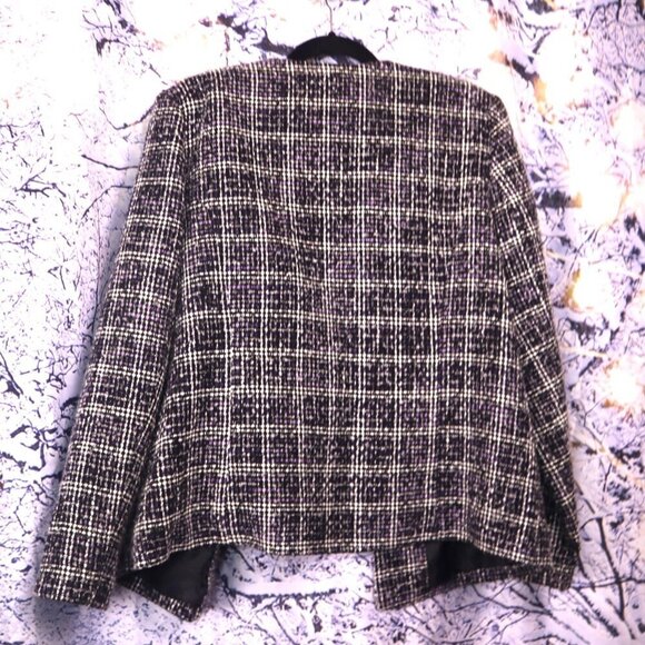 LILAC TWEED BLAZER 14/16W Dressbarn Purple Pastel Academia Spring Church Lady - Picture 5 of 7